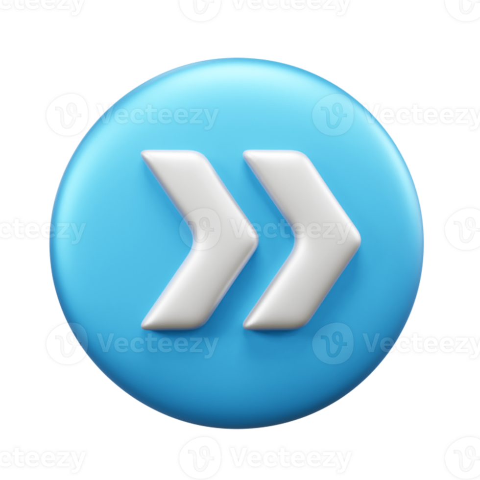 Right arrow 3d icon illustration or right direction arrow icon illustration png