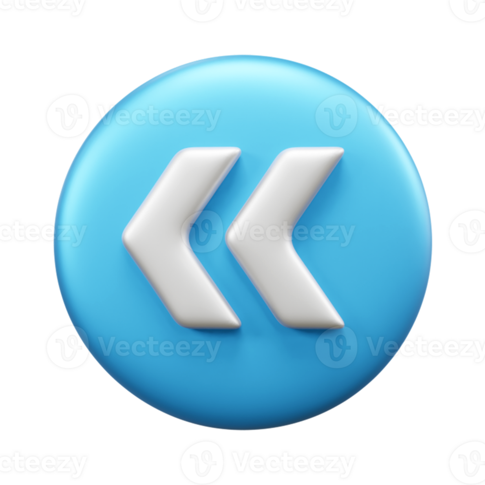Left arrow 3d illustration or left direction arrow 3d icon png