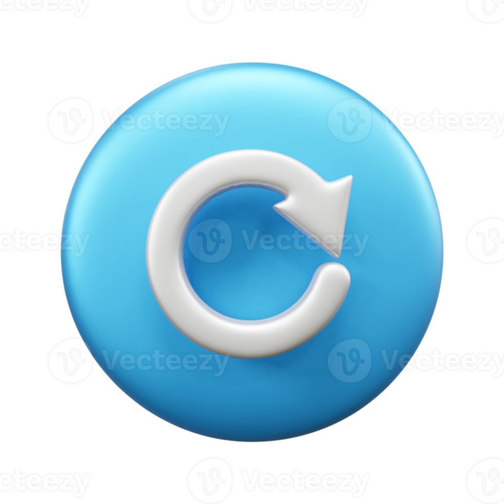 Refresh Arrow 3d illustration or reload 3d icon illustration png