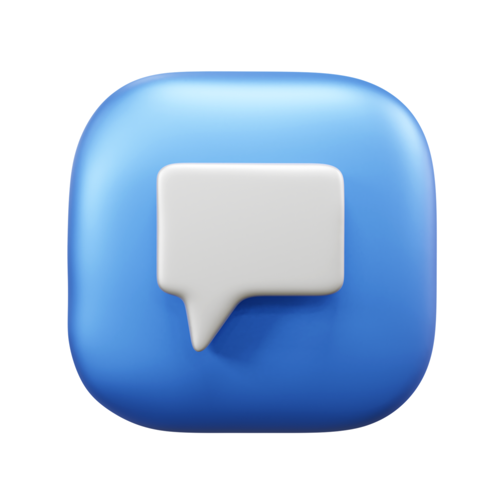 Quote box 3d illustration icon or text box 3d icon illustration or 3d message box icon or speech bubble 3d icon box png