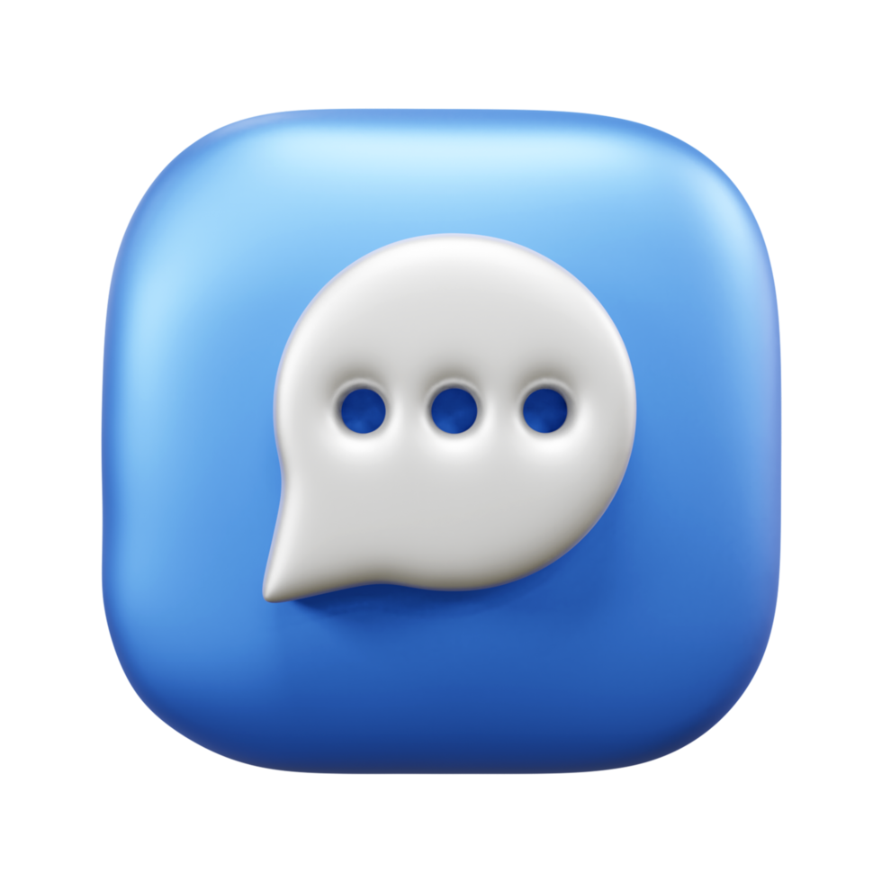 Quote box 3d illustration icon or text box 3d icon illustration or 3d message box icon or speech bubble 3d icon box png