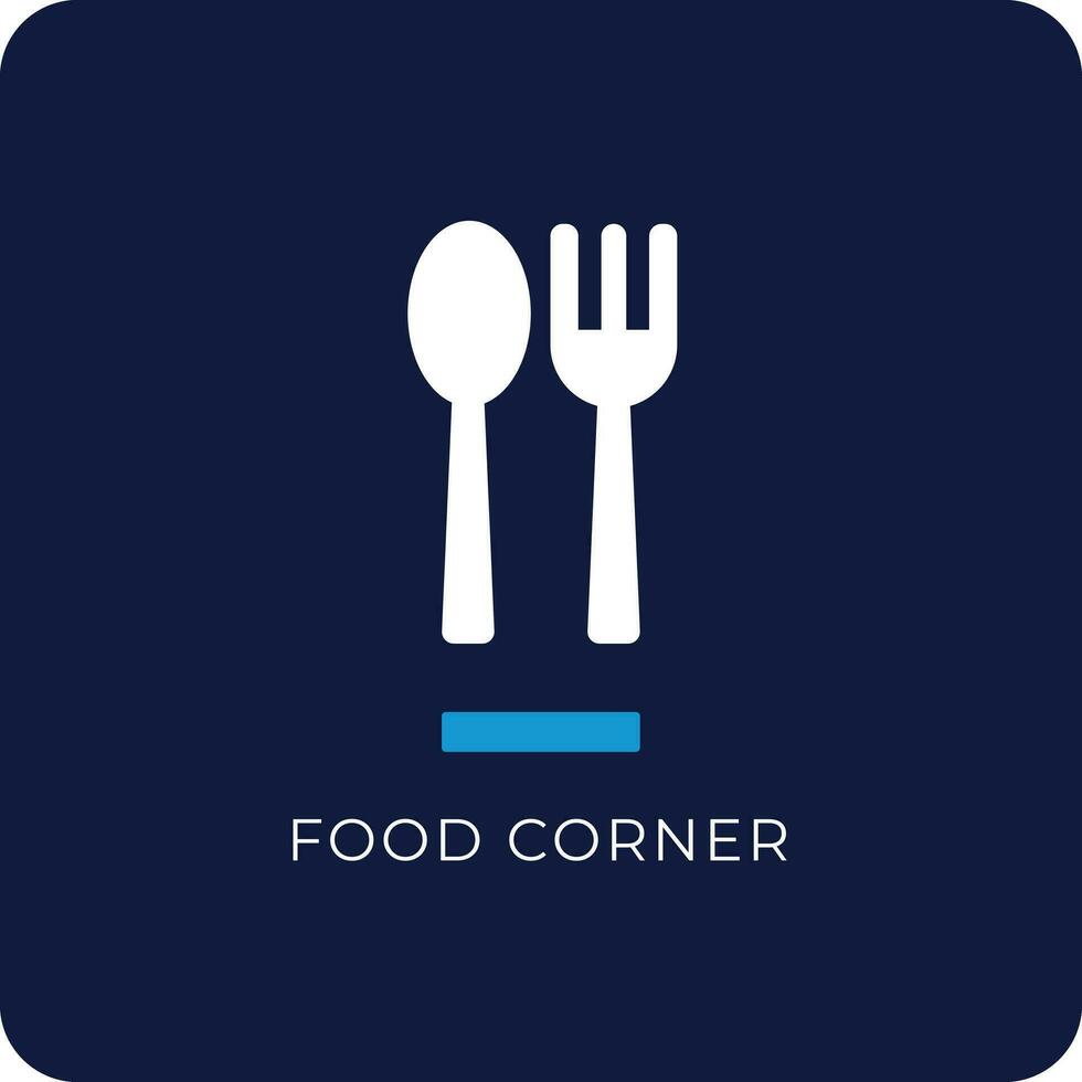 Food Corner Sign Icon vector