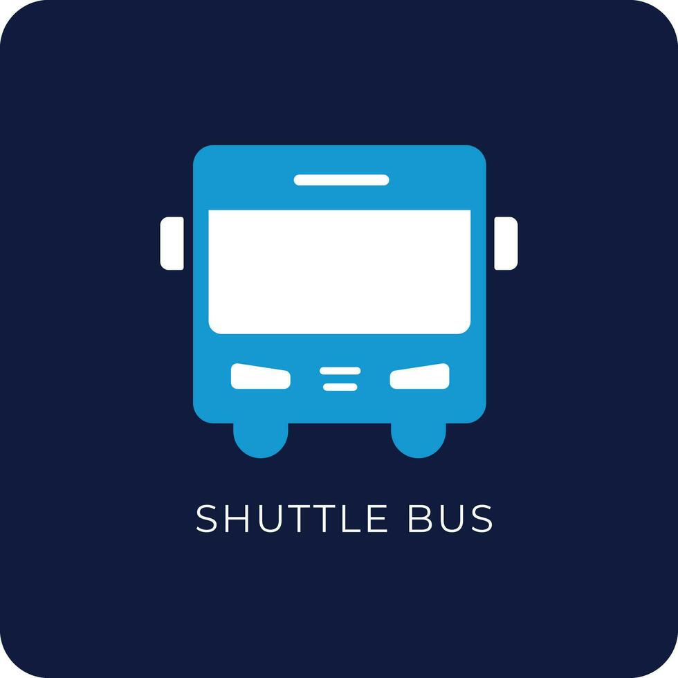Shuttle Bus Sign Icon vector