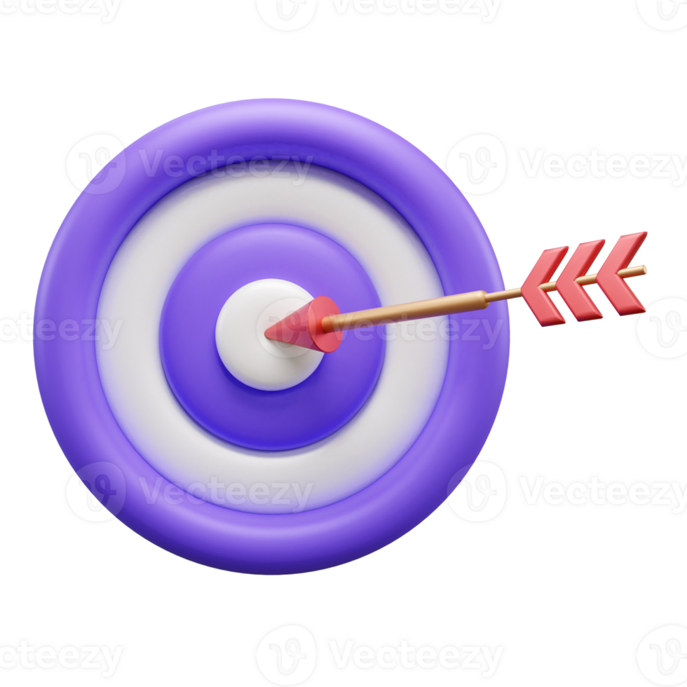 Business goal 3d icon illustration or business target 3d illustration png