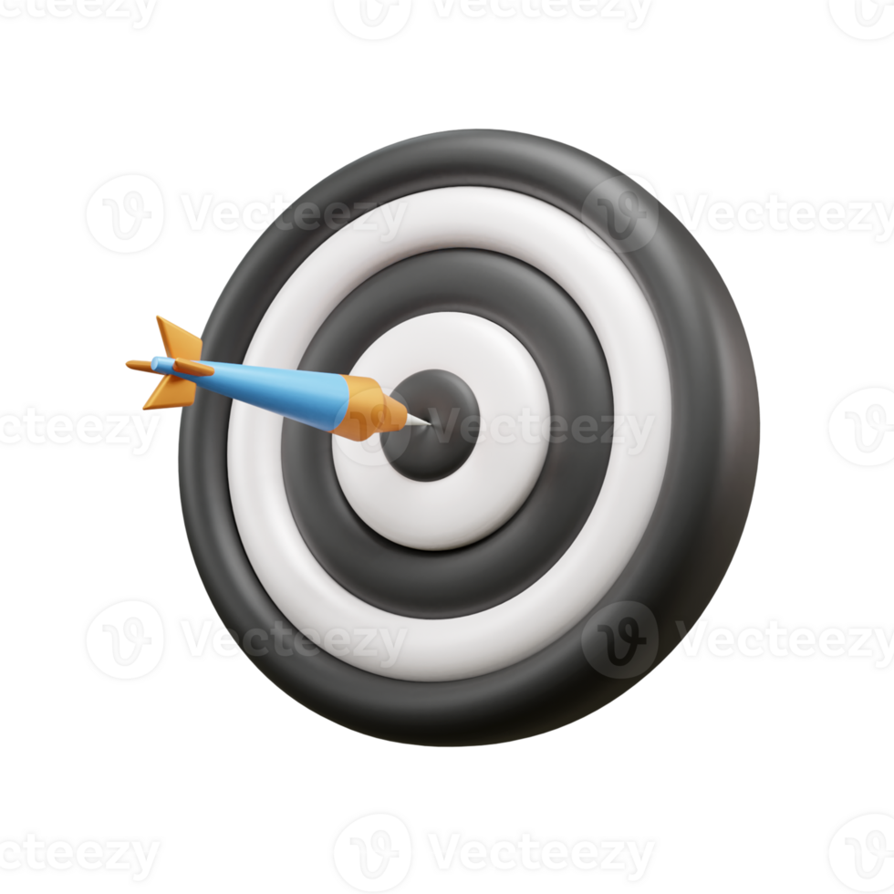 Business goal 3d icon illustration or business target 3d illustration png