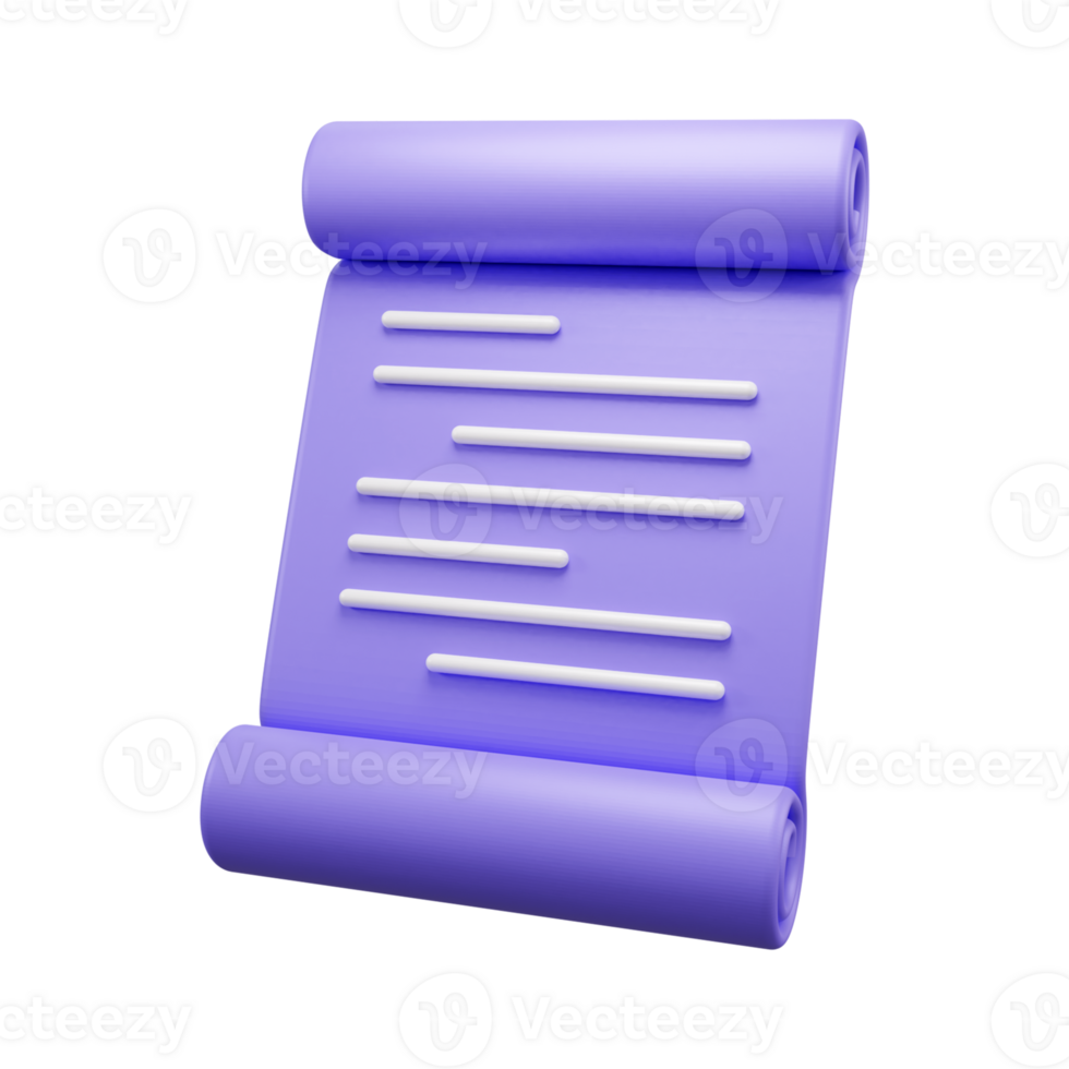Business Document 3d illustration or Business paper 3d icon or 3d Business Document icon illustration png
