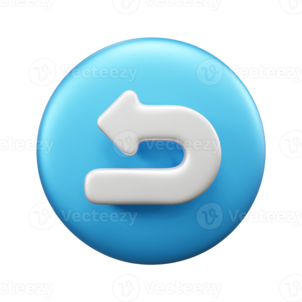 Left arrow 3d illustration or left direction arrow 3d icon png