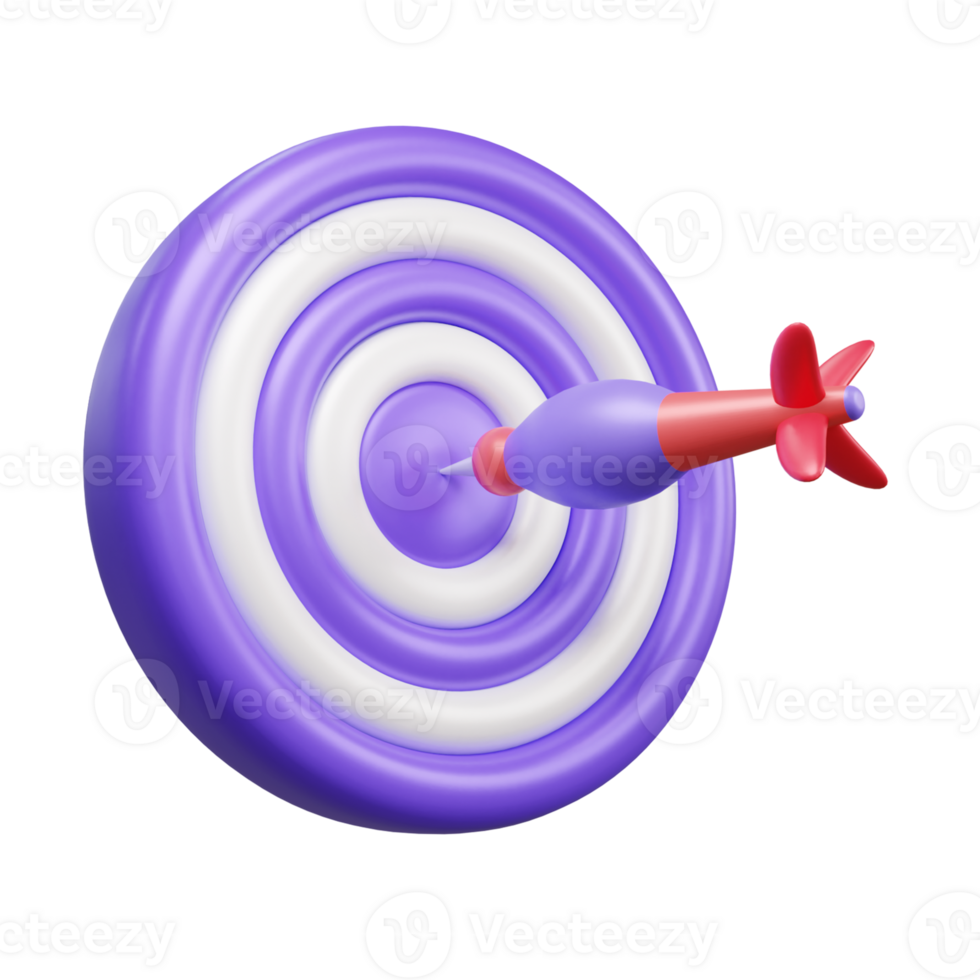 Business goal 3d icon illustration or business target 3d illustration png