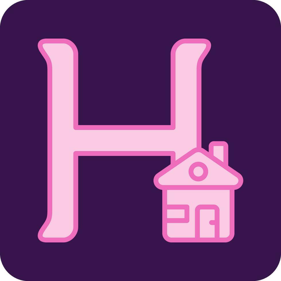 Capital H Vector Icon