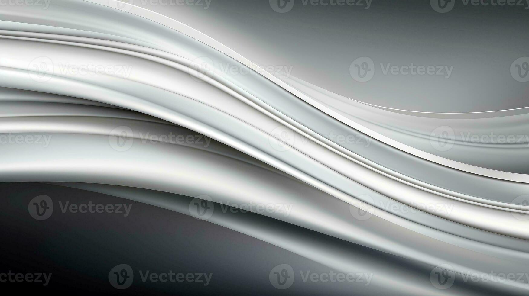 Close up of silver silk background, Abstract white cloth fabric wave, Generative AI illustration photo