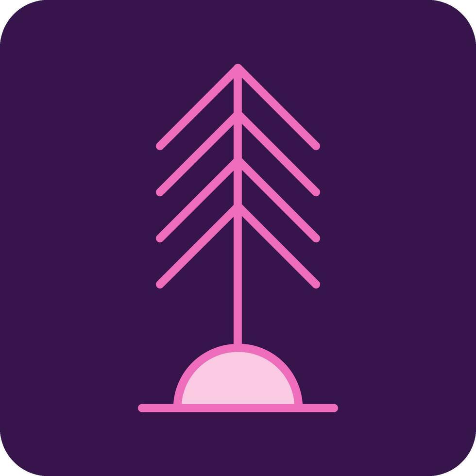 icono de vector de árbol de pino