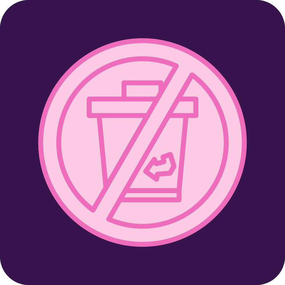 No Disposable Vector Icon
