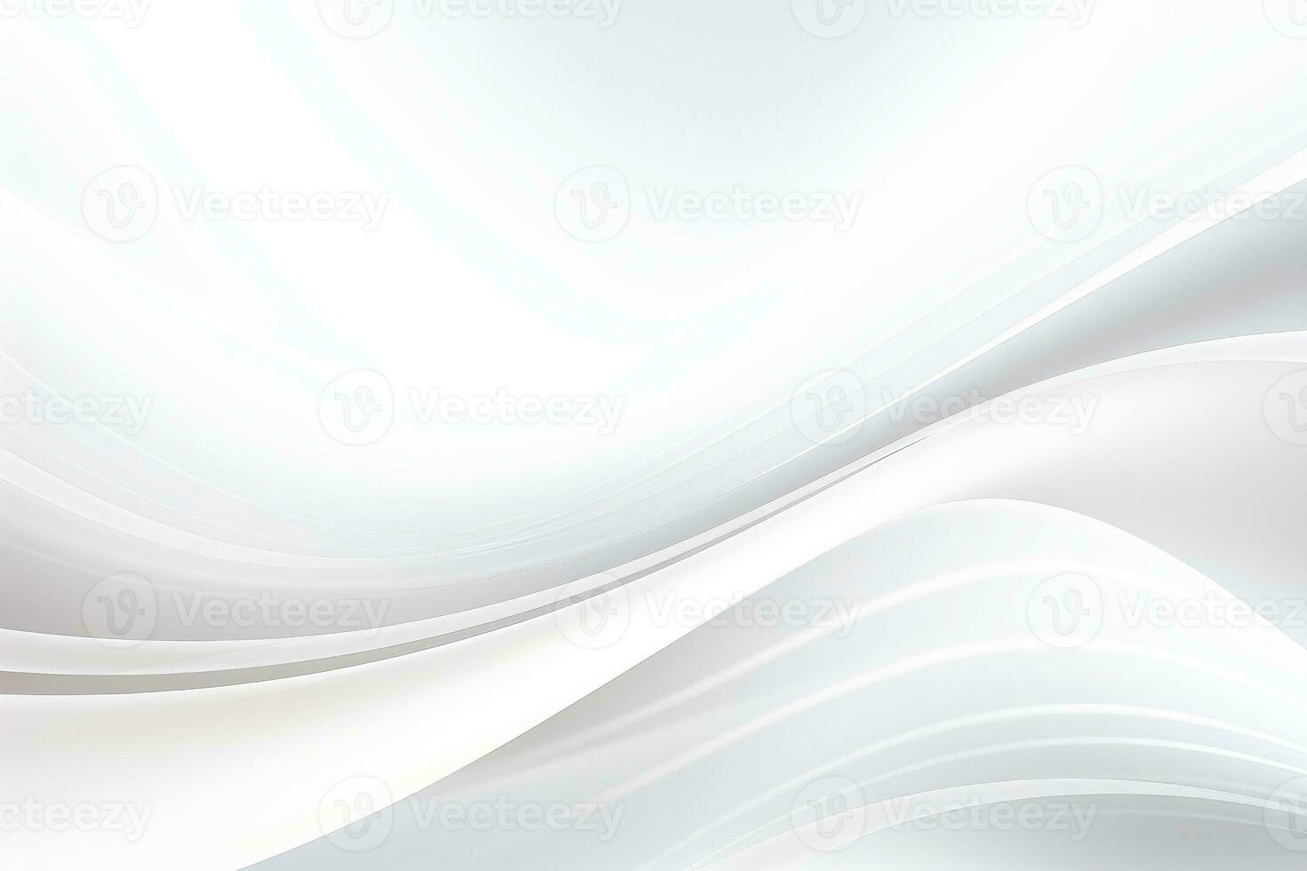 Abstract white soft waves background, Generative AI illustration photo