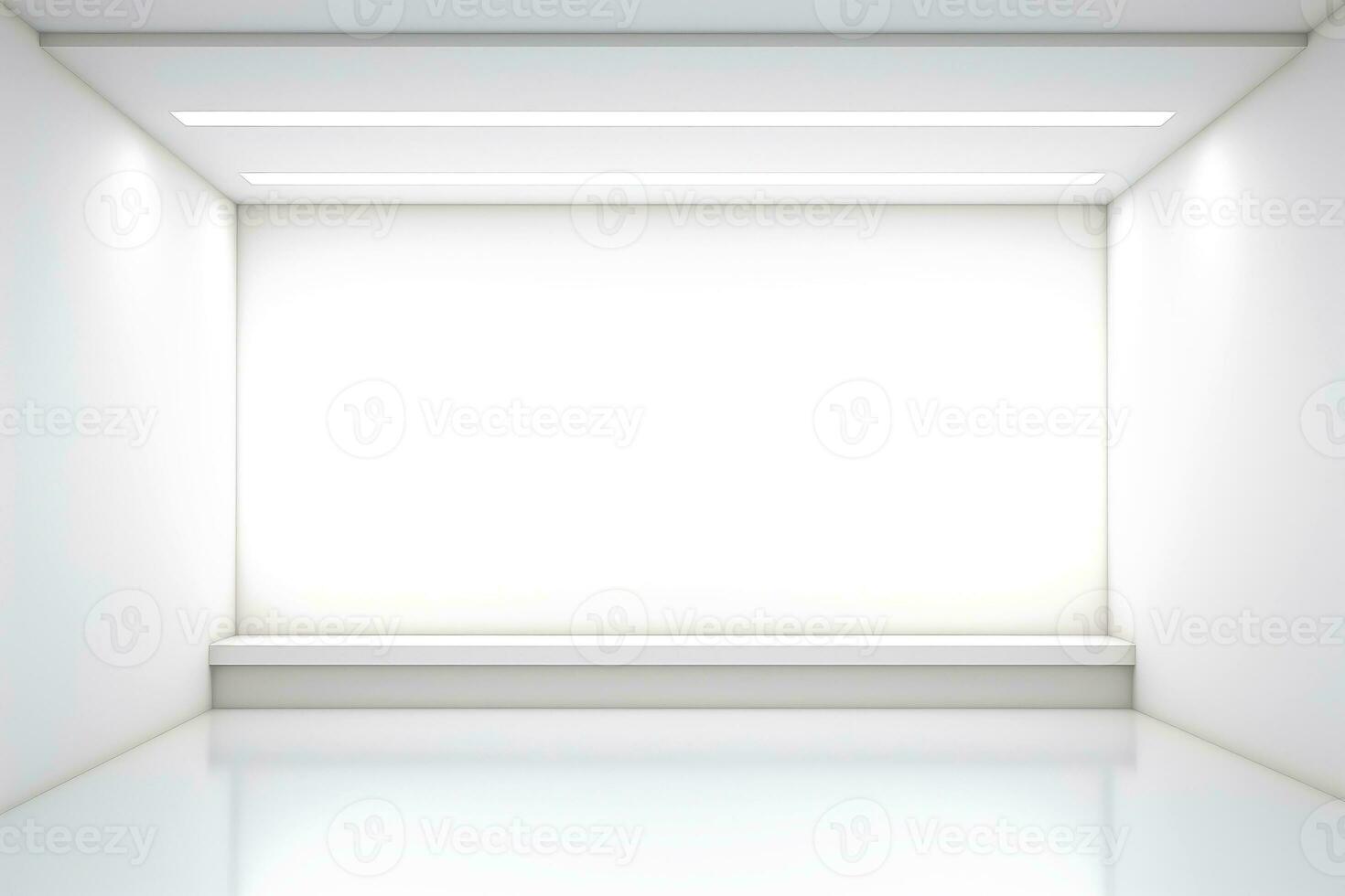 Abstract white architecture background, white geometric wallpaper, Generative AI illustration photo