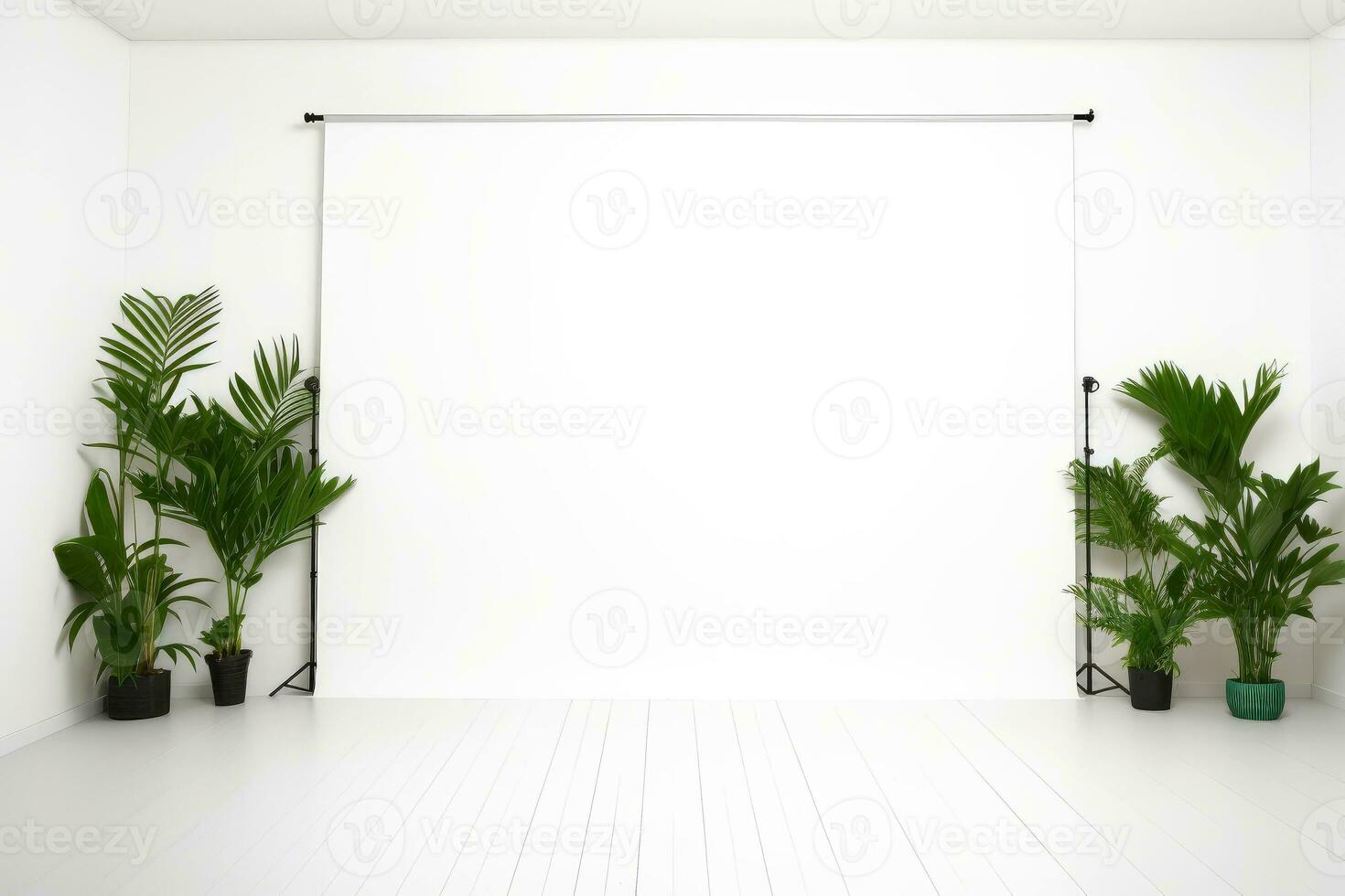 Abstract white architecture background, white geometric wallpaper, Generative AI illustration photo