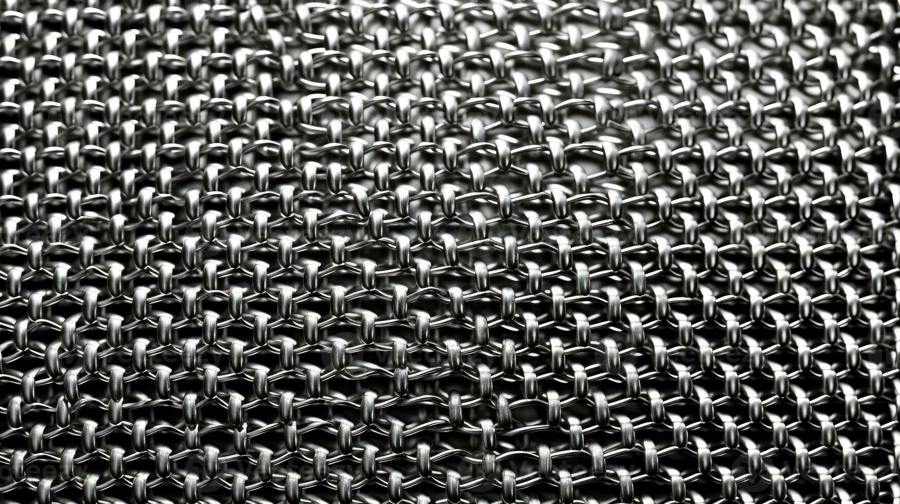 Close up of silver object, silver foil metallic wall, Generative AI illustration photo