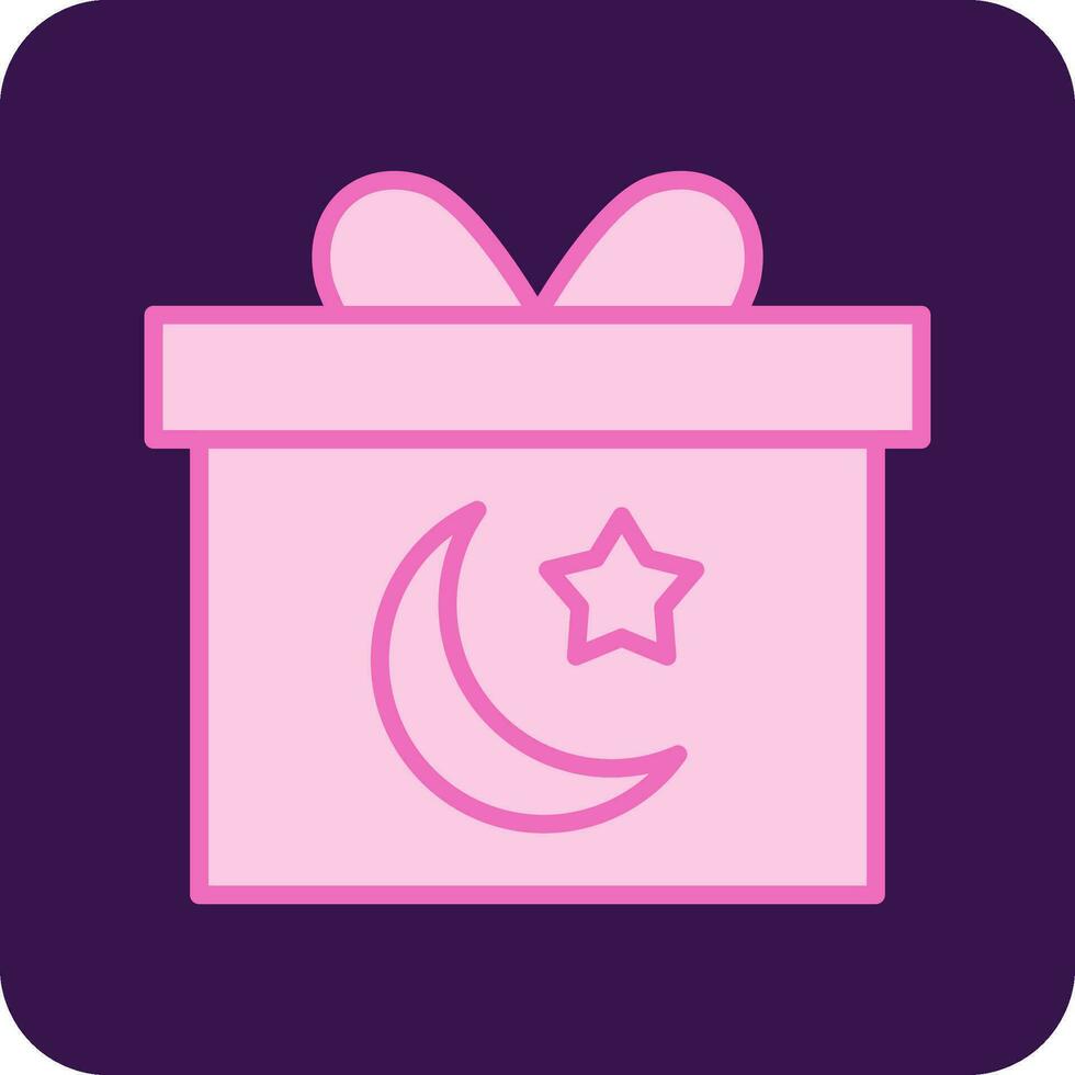 icono de vector de caja de regalo