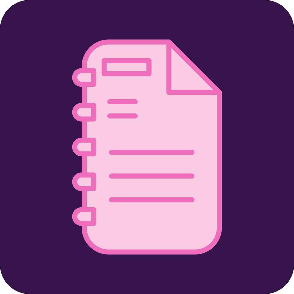 Note Page Vector Icon