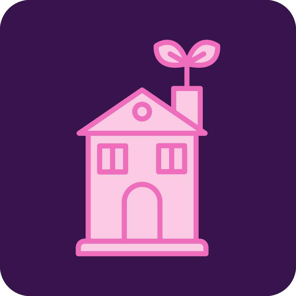 Eco House Vector Icon
