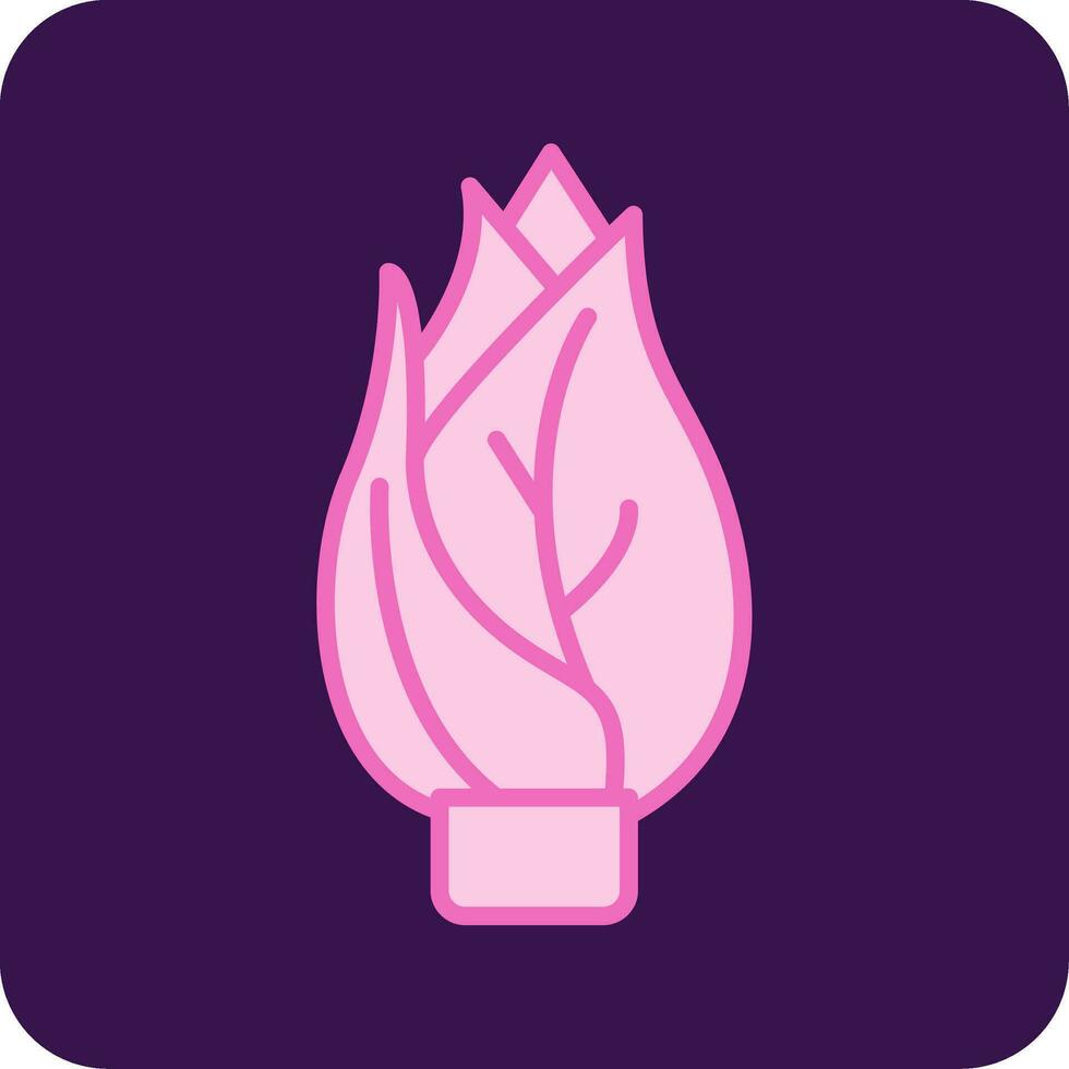 Belgian Endive Vector Icon