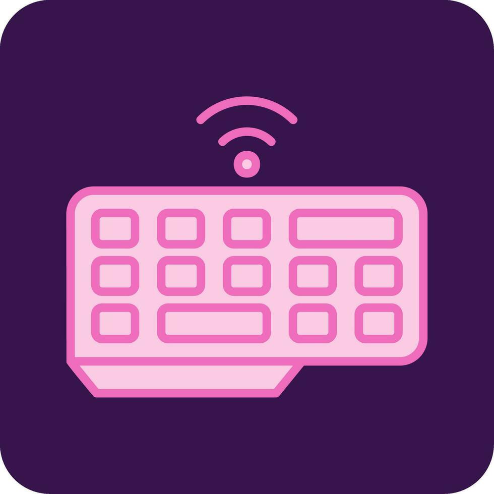 Wireless Keyboard Vector Icon