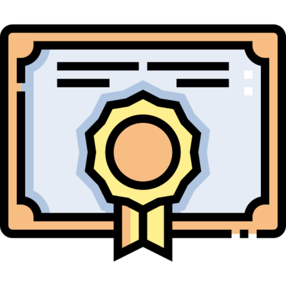 diseño de icono de certificado png