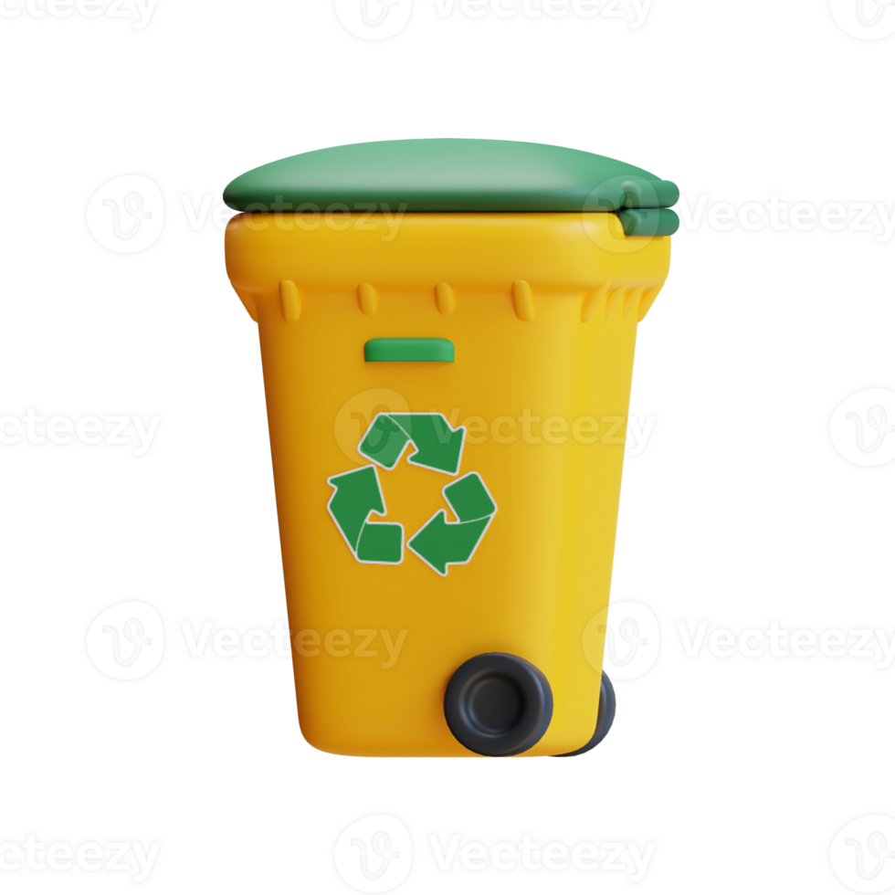 3d bin Green ecology icon, recycle, renewable, go green. png