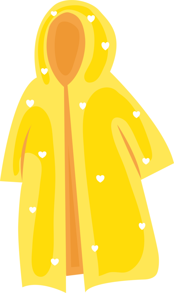 cute yellow raincoat png