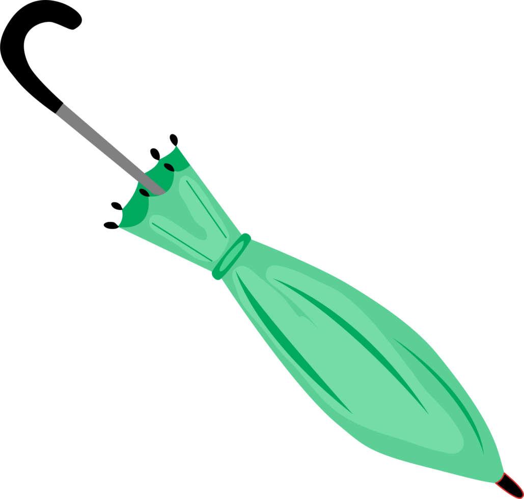 cute green umbrella png