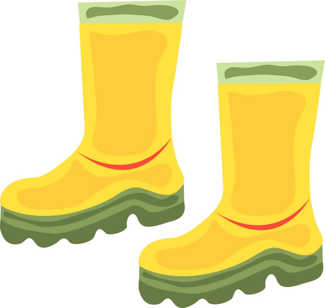 yellow gardening boots png