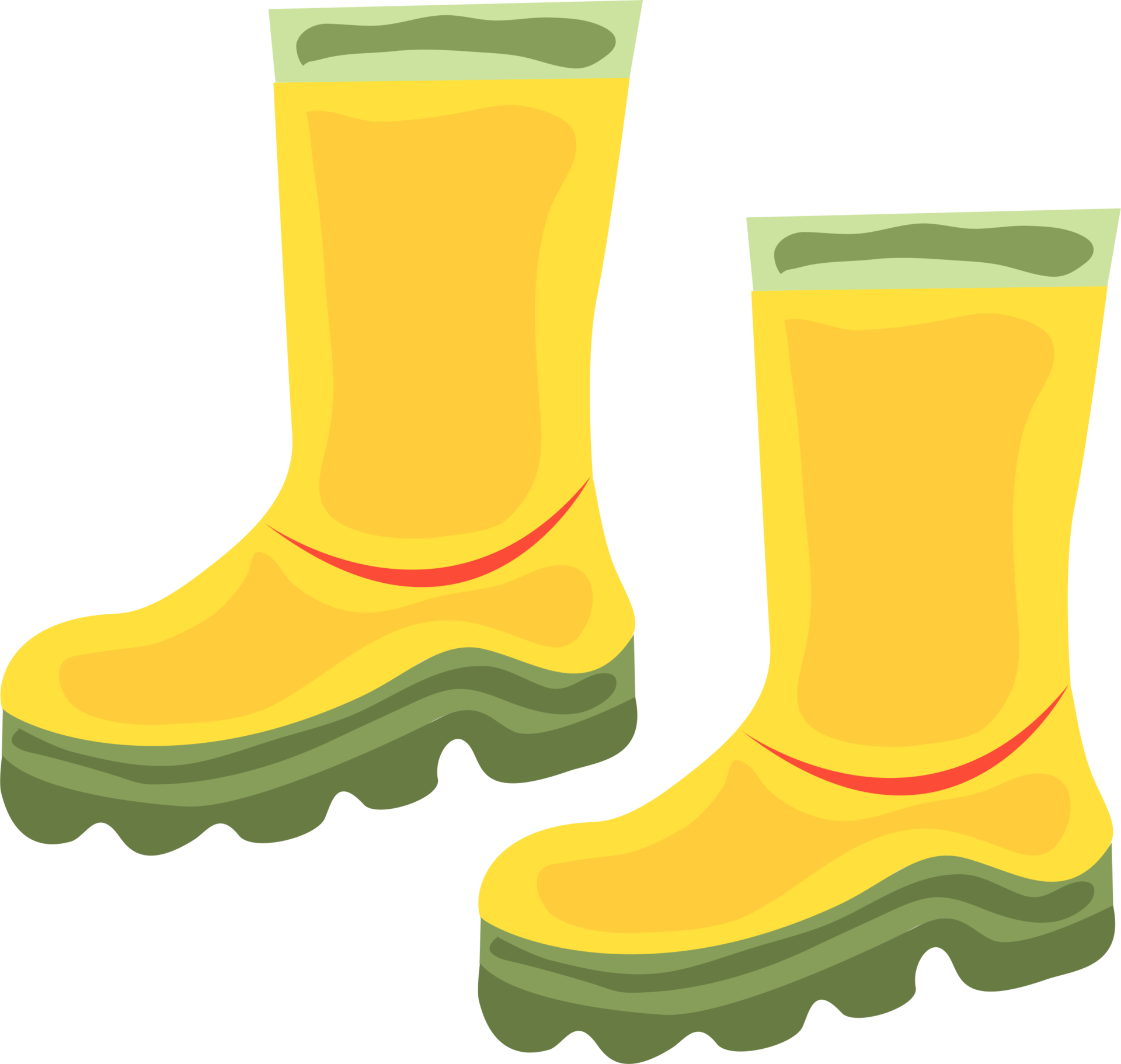 yellow gardening boots 32853467 PNG