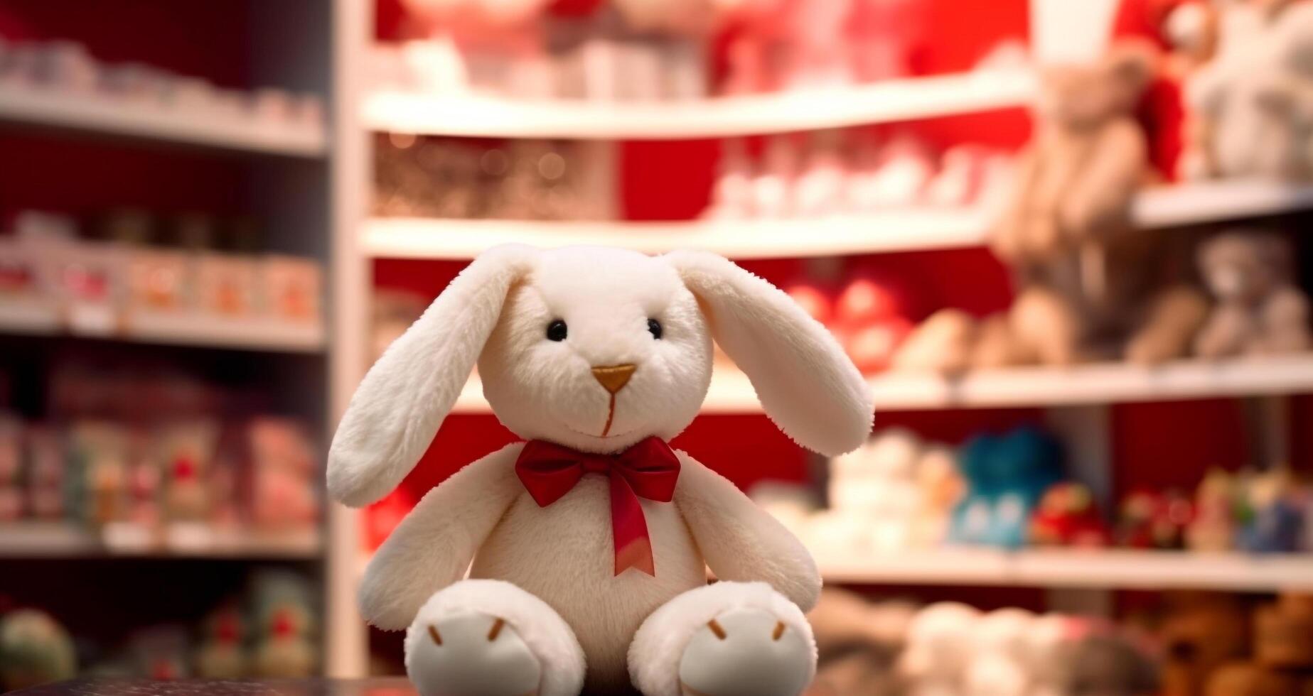 Cute toy animals on a shelf, bringing childhood joy and happiness generated by AI photo