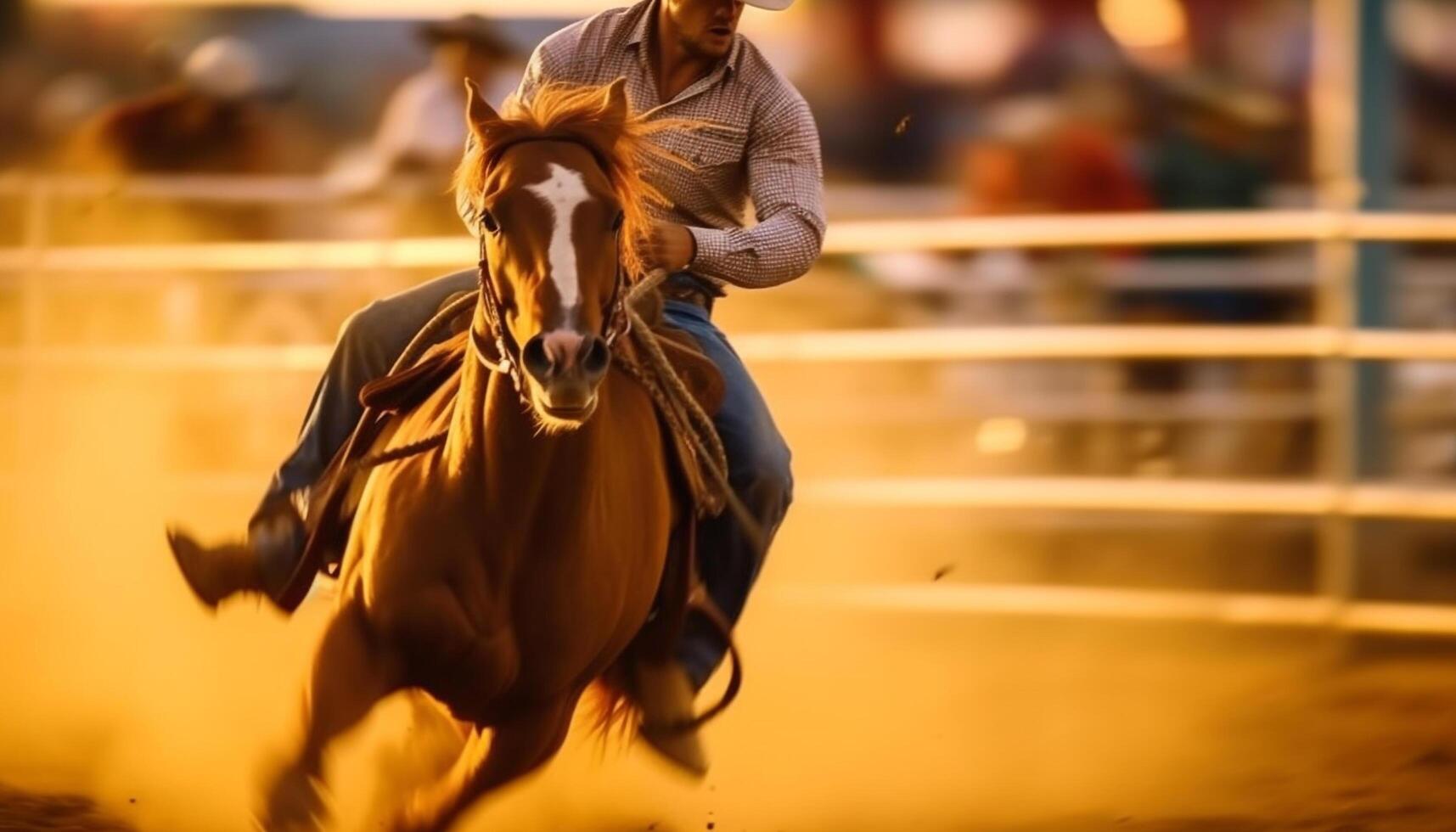 Men and women riding horses together in the beautiful outdoors generated by AI photo