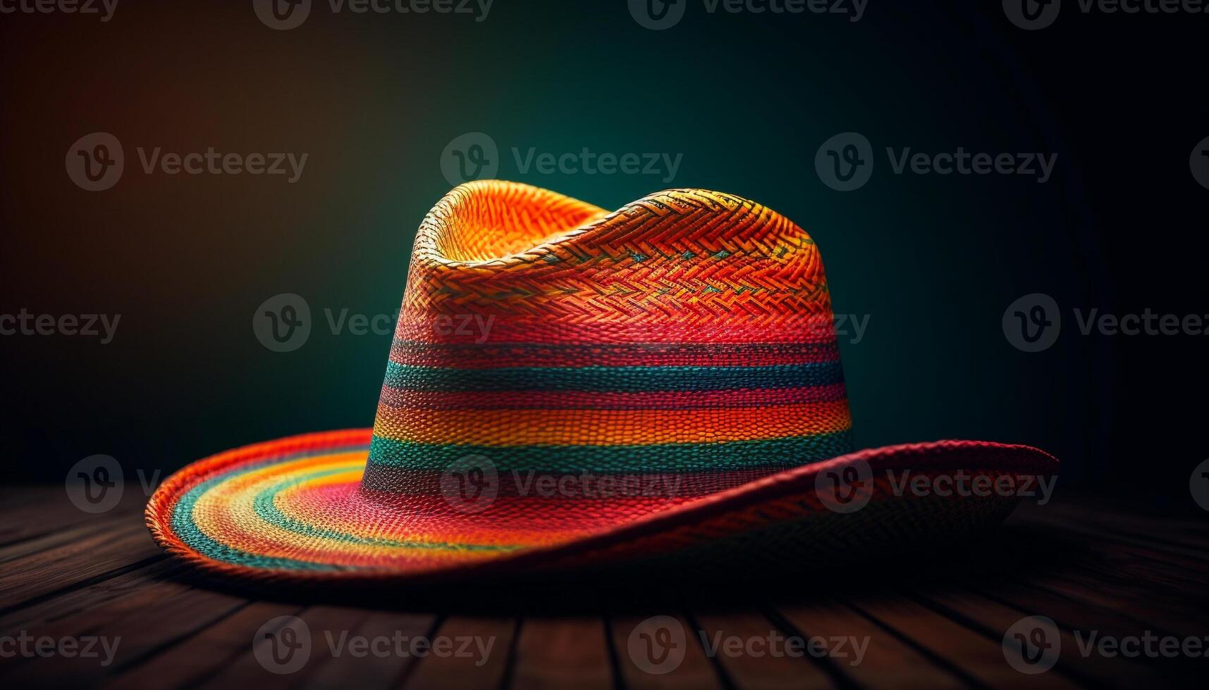 Fashionable men and women wear elegant straw hats for summer vacations generated by AI photo