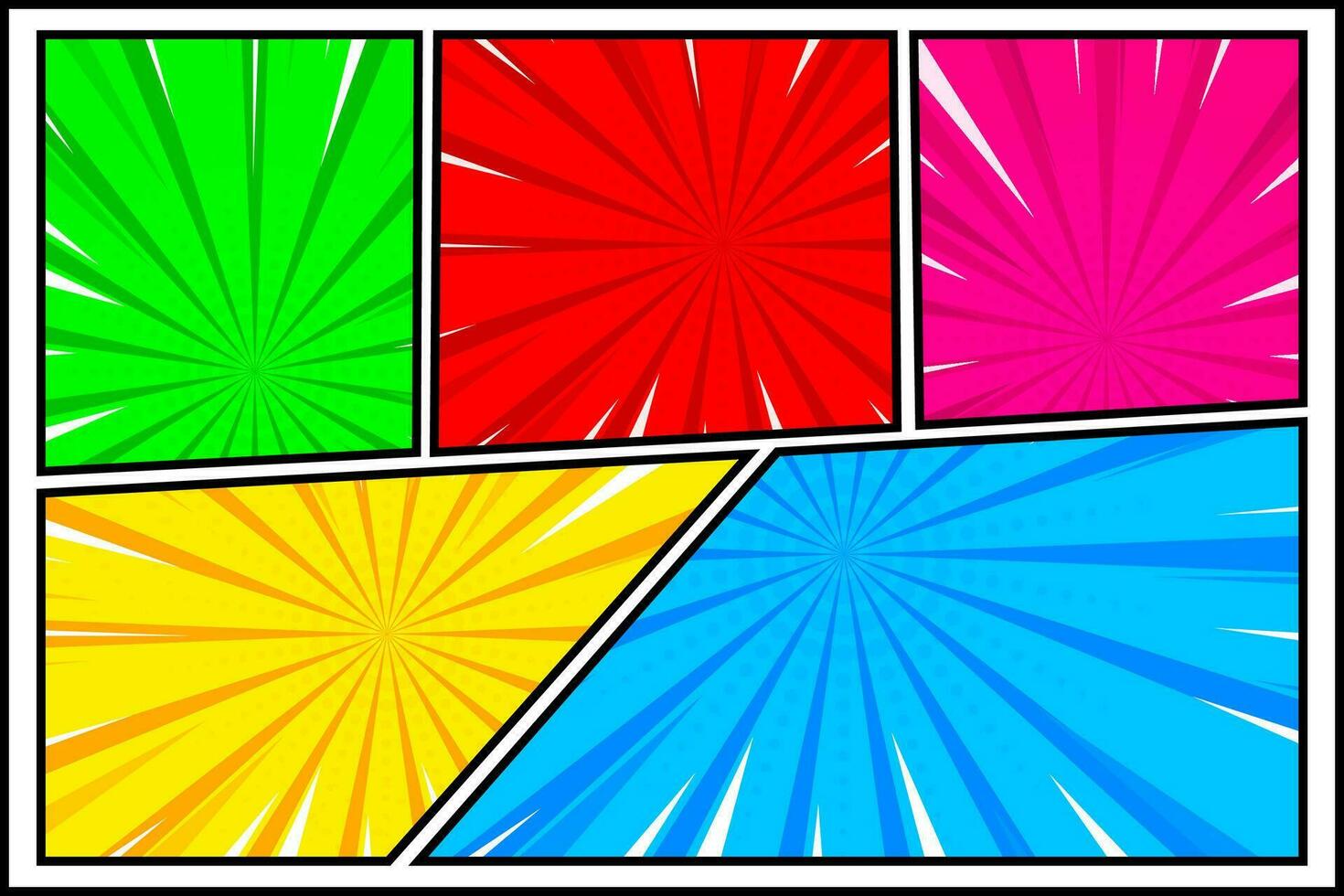 Comic background template. Vector design.