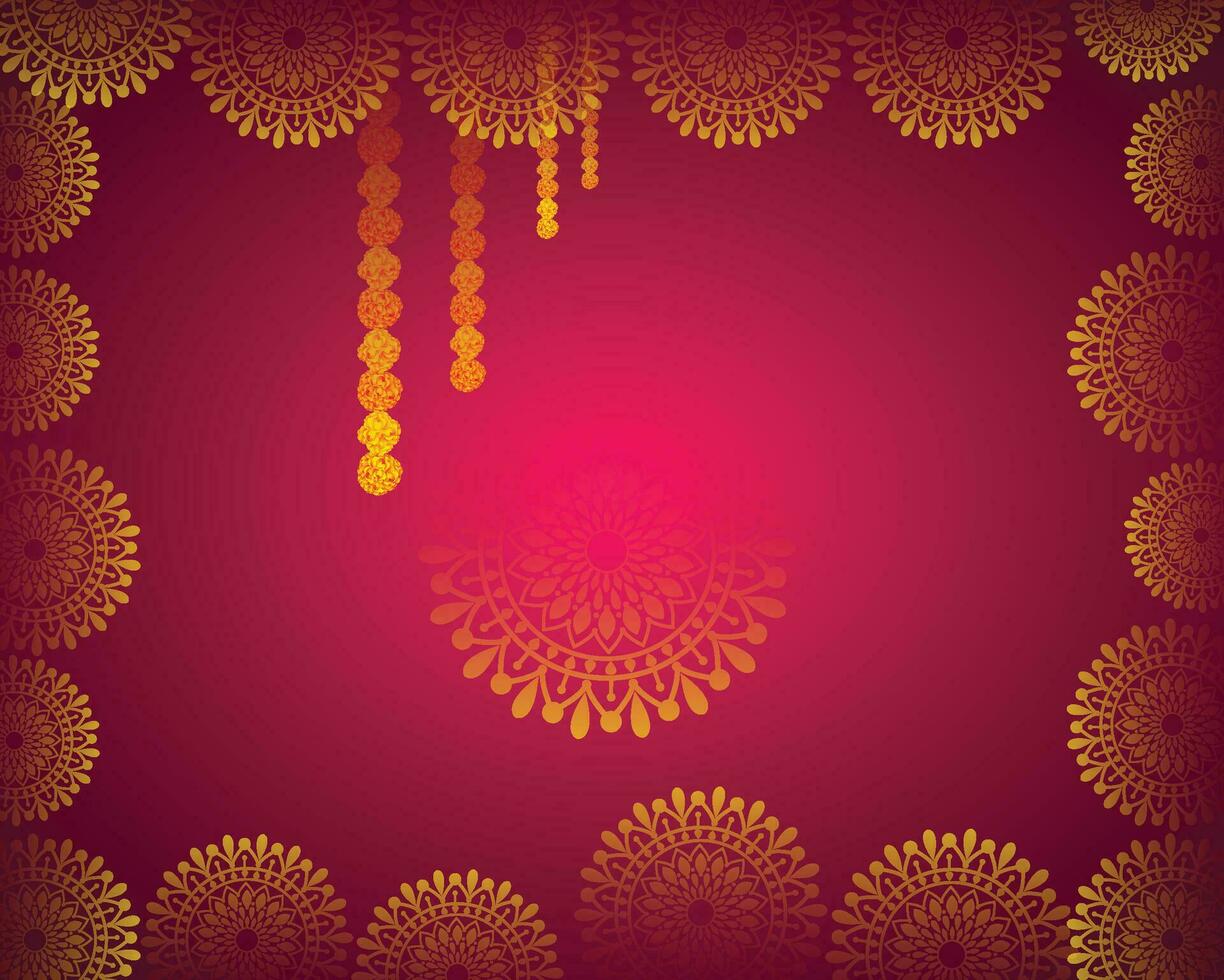 Diwali Colorful mandala Background vector