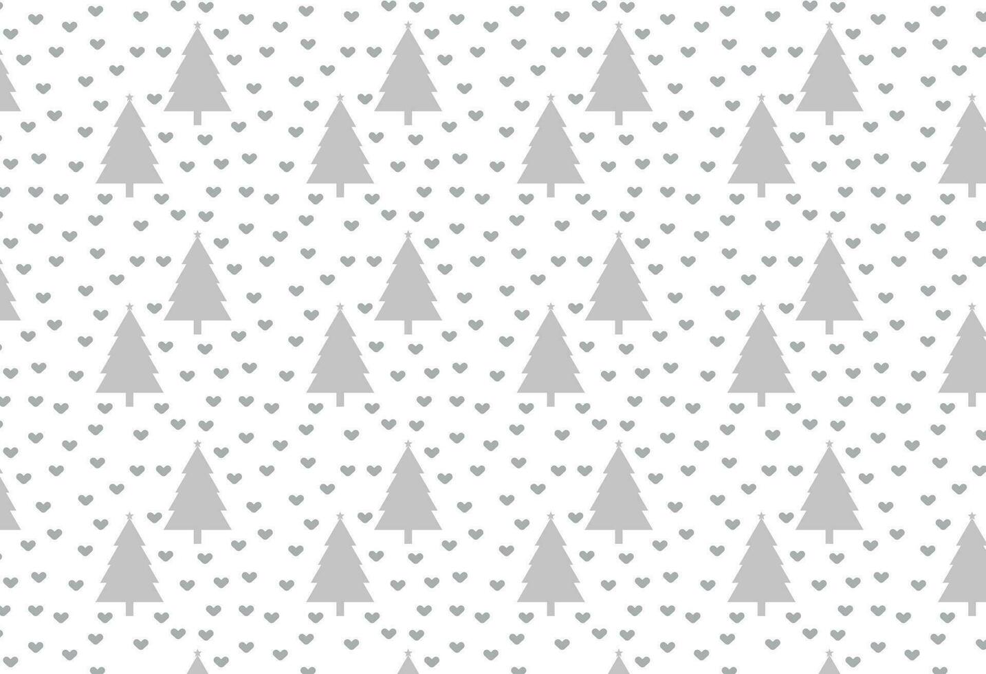 Elegant Grey and White Christmas Tree Pattern for Fabrics and Web Art vector
