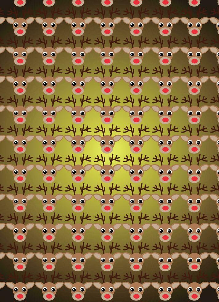 Festive Reindeer Pattern for Gift Wrap, Web Art, and Holiday Decor vector
