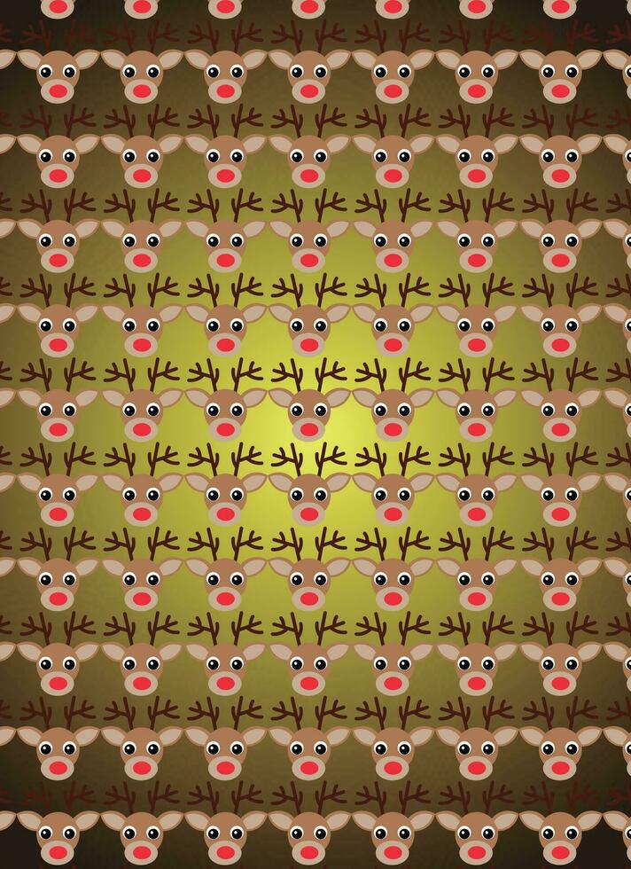 Festive Reindeer Pattern for Gift Wrap, Web Art, and Holiday Decor vector