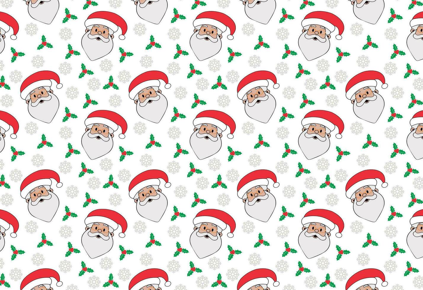 Santa Claus Christmas Pattern for Festive Backgrounds and Fabrics vector