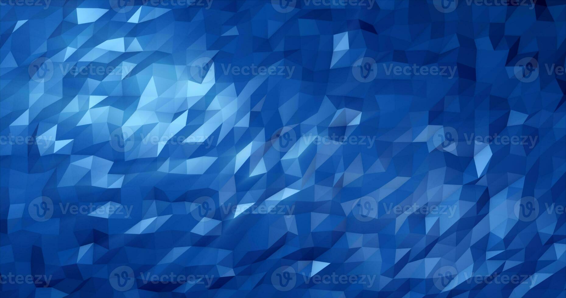 Abstract blue low poly triangular mesh background photo