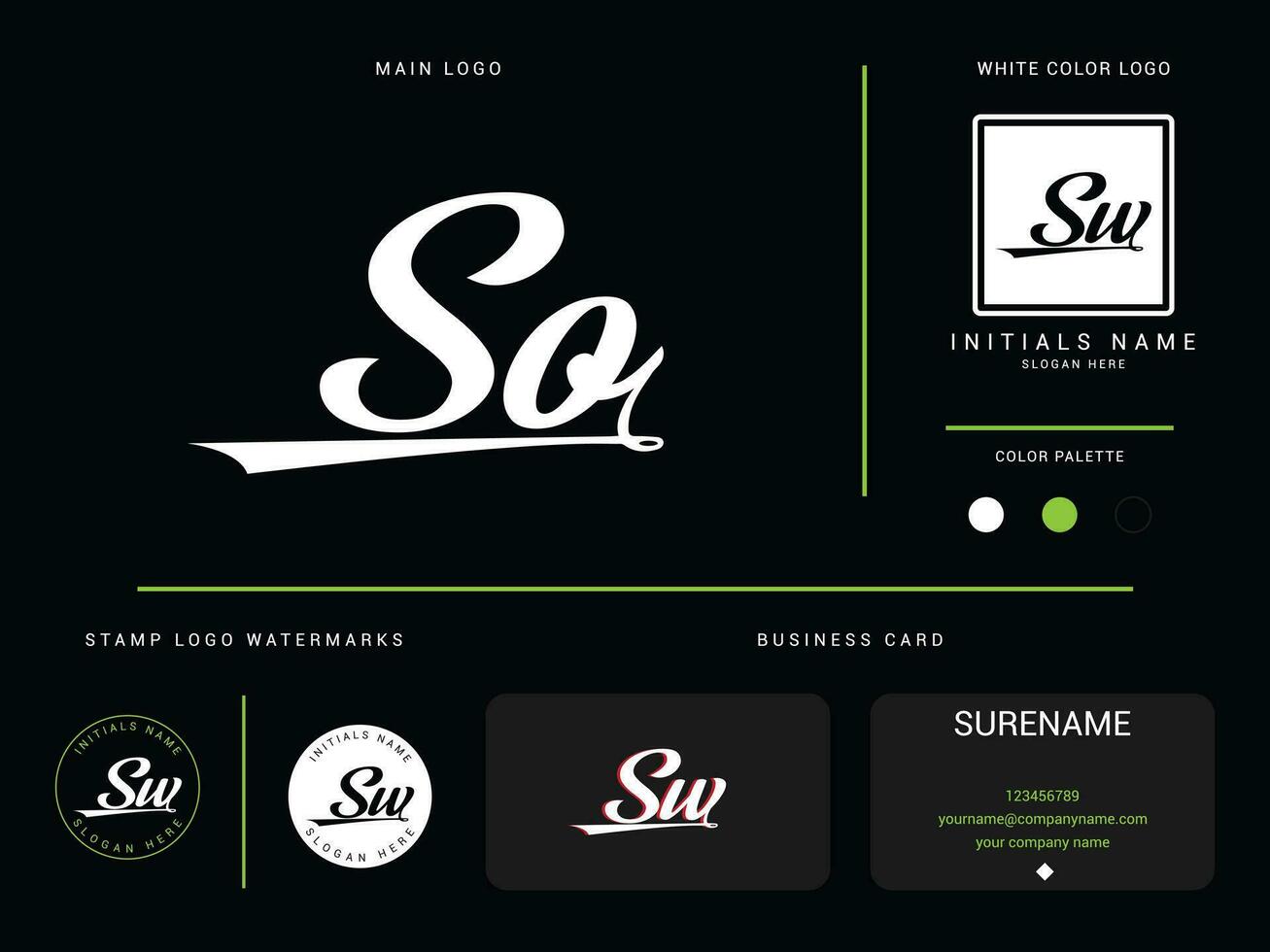 Apparel So Luxury Logo, Minimalist Fashion SO Logo Icon And Branding Design vector
