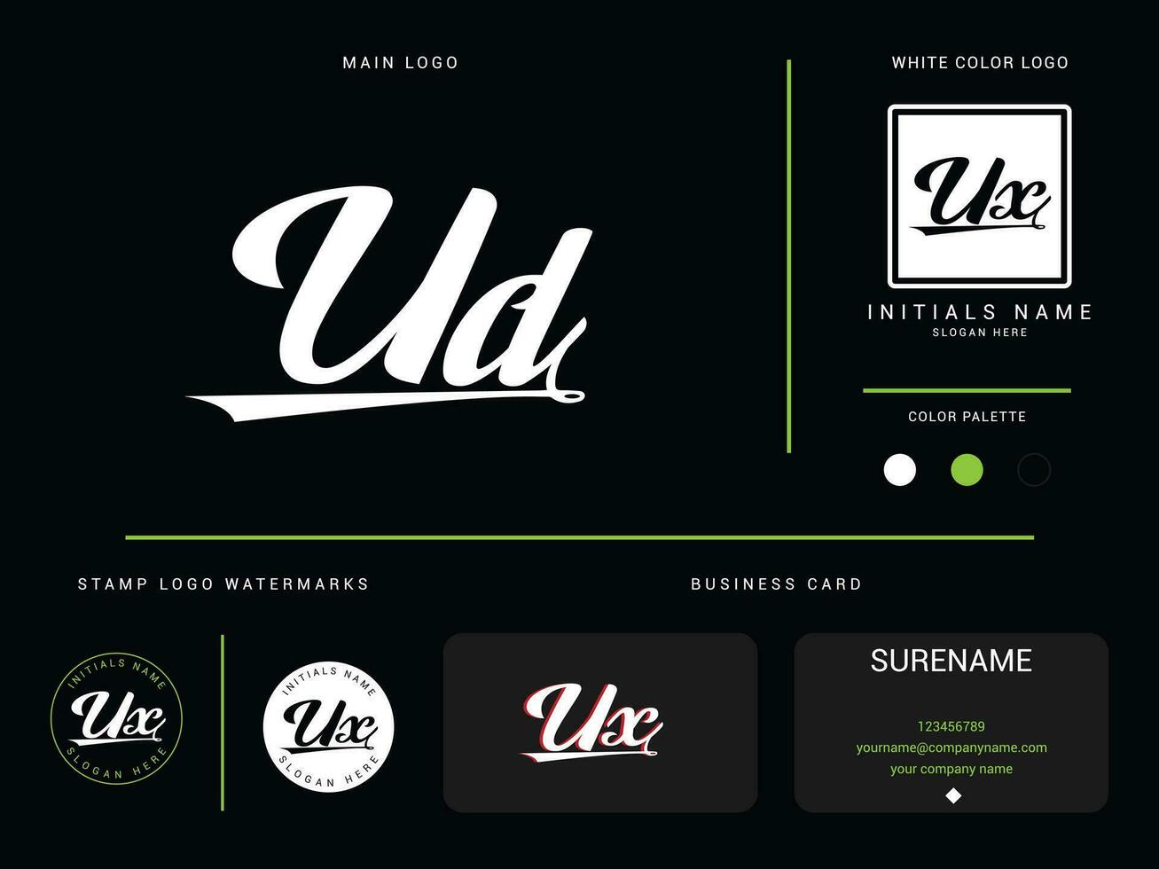 resumen lujo ud logo vector, inicial ud vestir Moda negocio logo vector