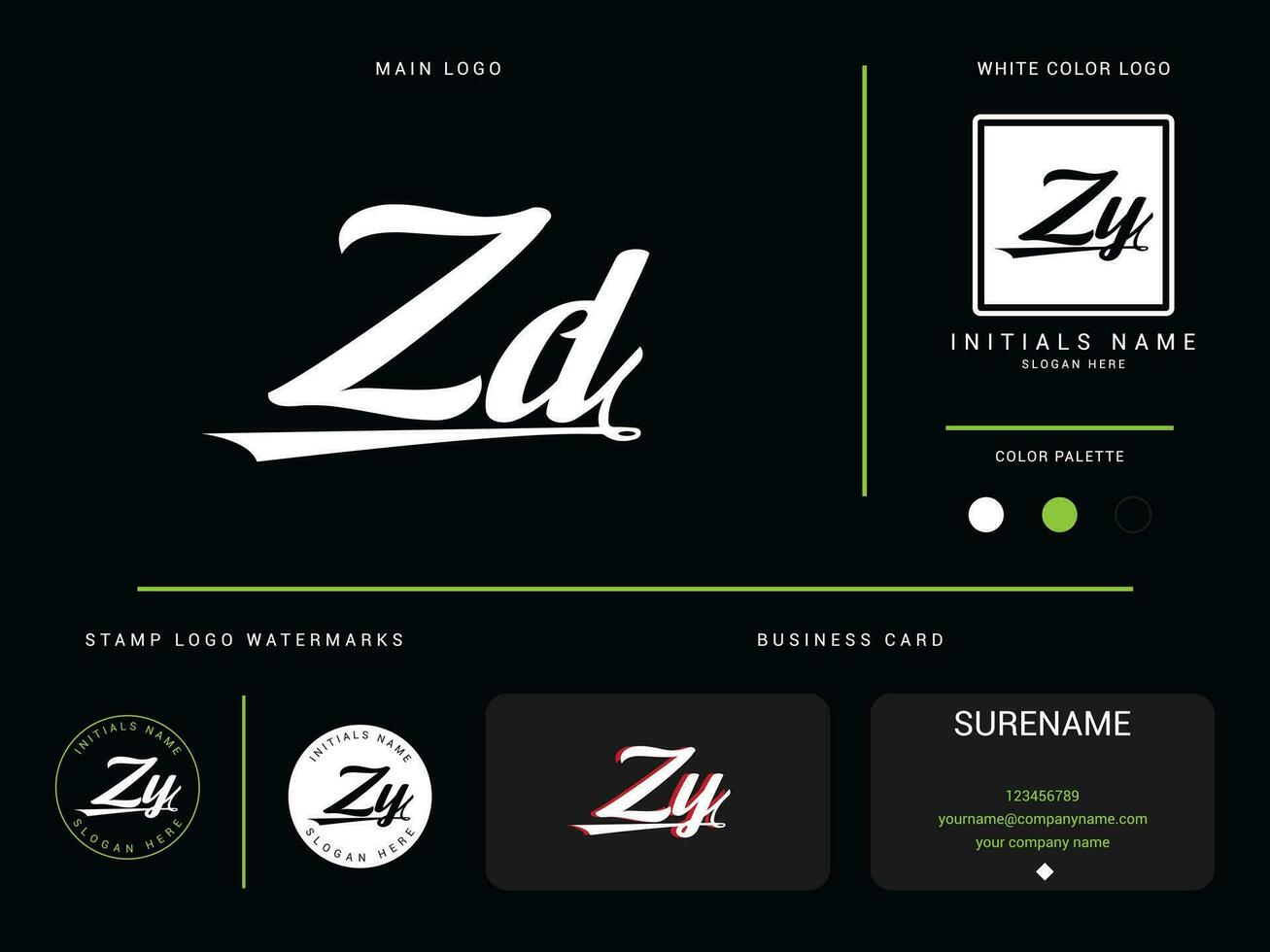 Monogram Zd Logo Vector, Initial Apparel Zd Dz Luxury Fashion Logo Letter Design vector