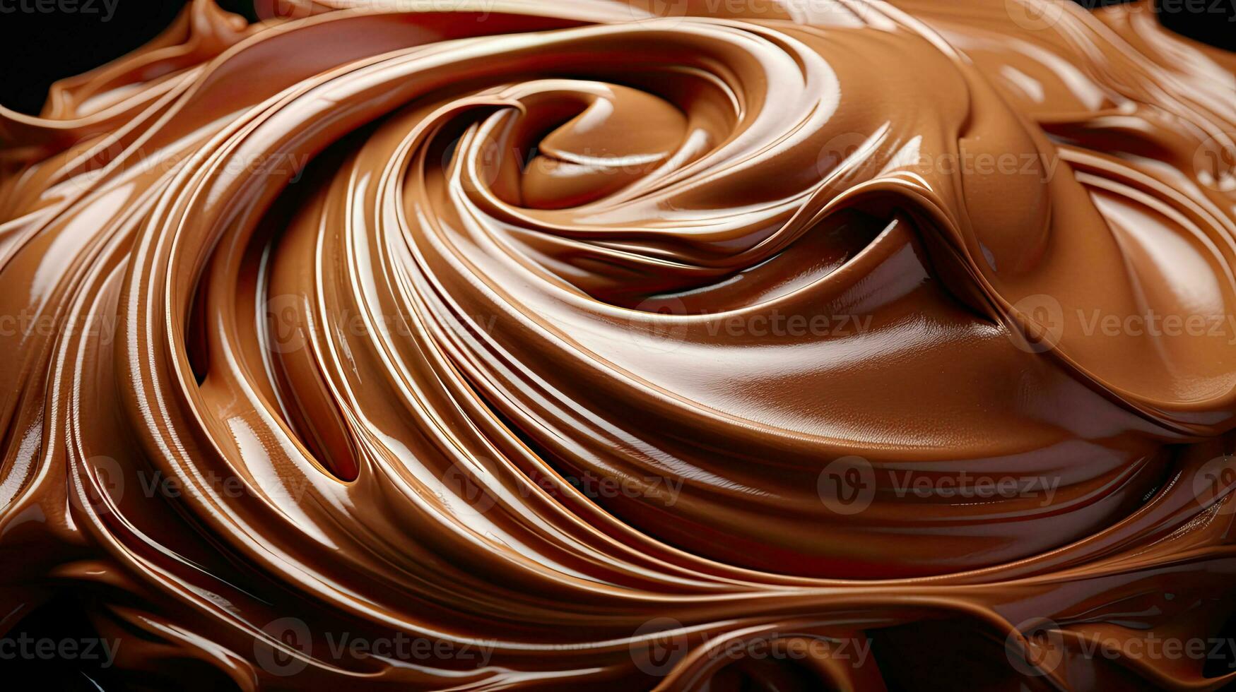 Melted brown sweet caramel, pastry caramel and chocolate waves background photo