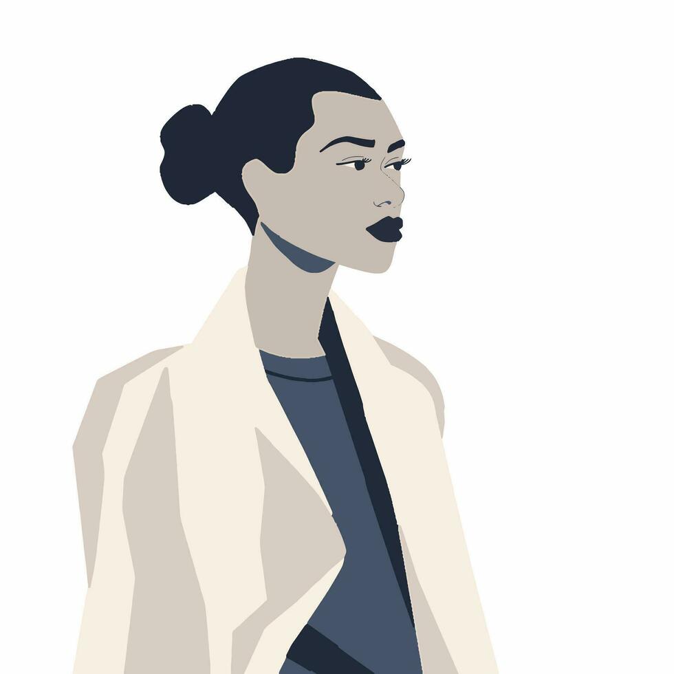 A minimalist character illustration  for use on websites, social media profiles, or digital marketing materials. vector