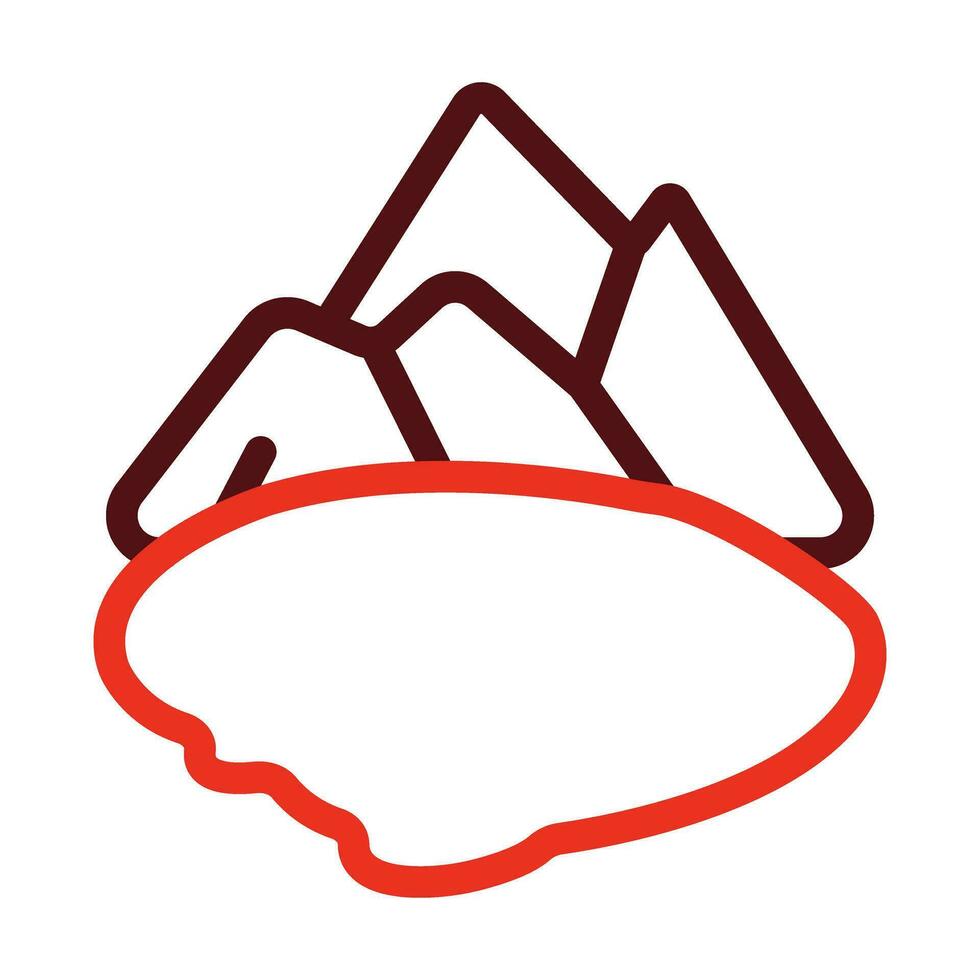 Lake Vector Thick Line Two Color Icons For Personal And Commercial Use.