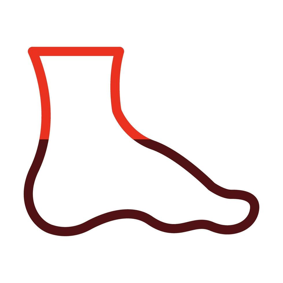Foot Vector Thick Line Two Color Icons For Personal And Commercial Use.