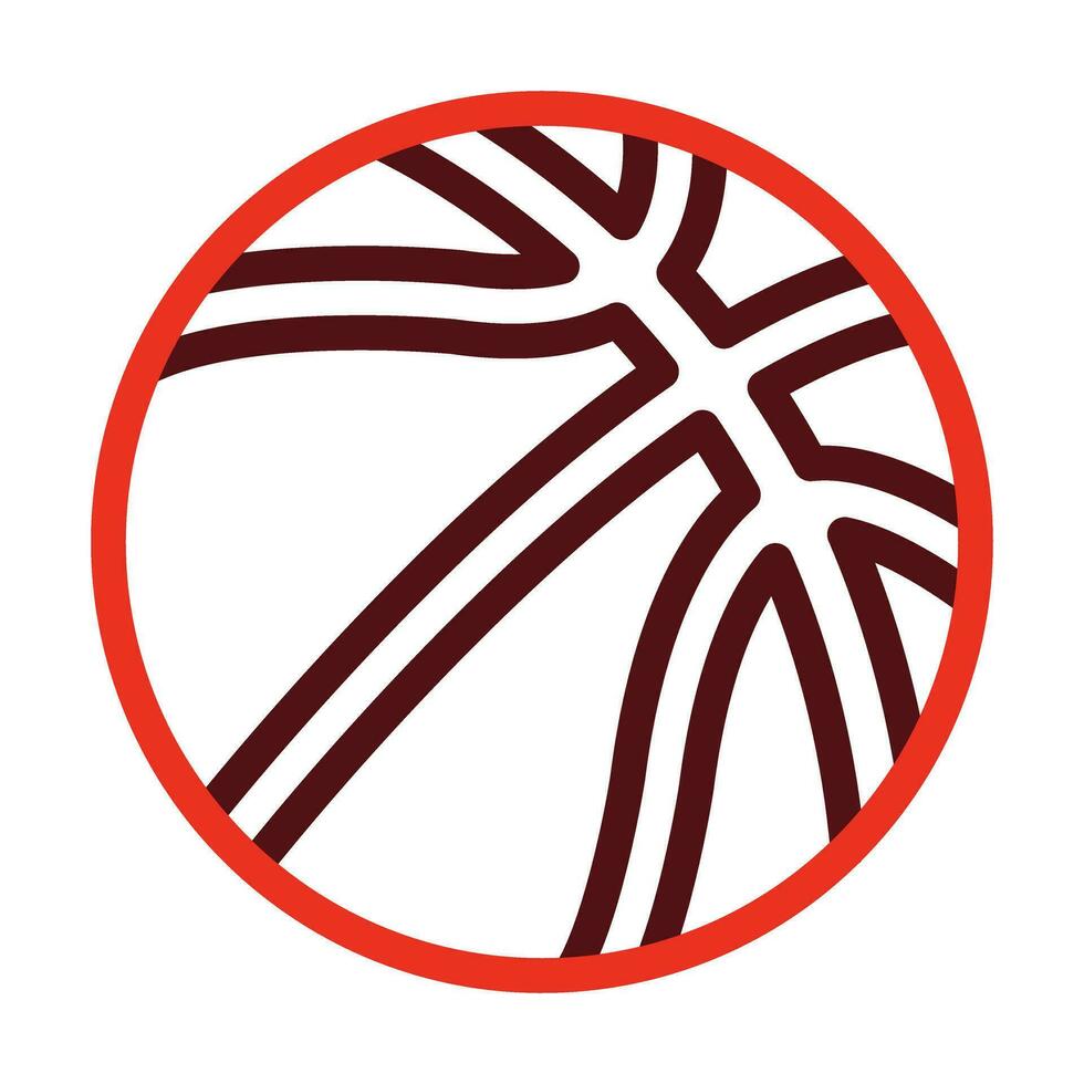 baloncesto vector grueso línea dos color íconos para personal y comercial usar.