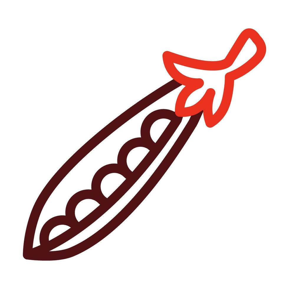 Peas Vector Thick Line Two Color Icons For Personal And Commercial Use.